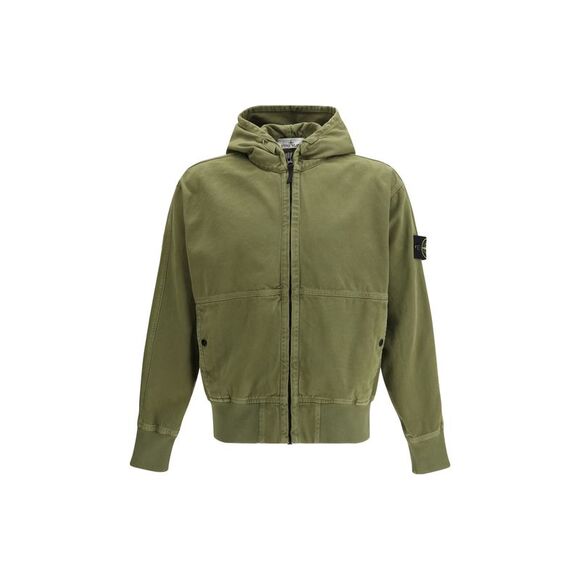 Stone Island Men Organic Panama Cotton Zip Jacket